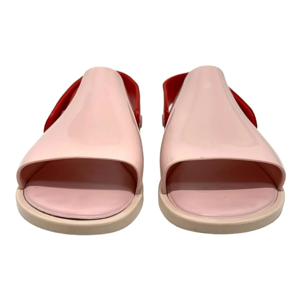 Melissa Twist Pink Jelly Slingback Scented PVC Casual Flat Sandals Women 8 - Picture 4 of 14